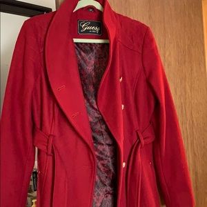 Guess - Long Red Trenchcoat